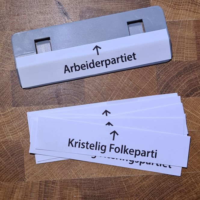Hovedbilde Klisterlapper med partinavn - ...