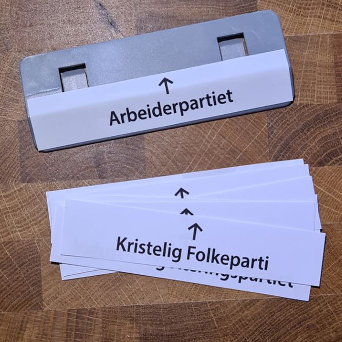 Hovedbilde Klisterlapper med partinavn - ...