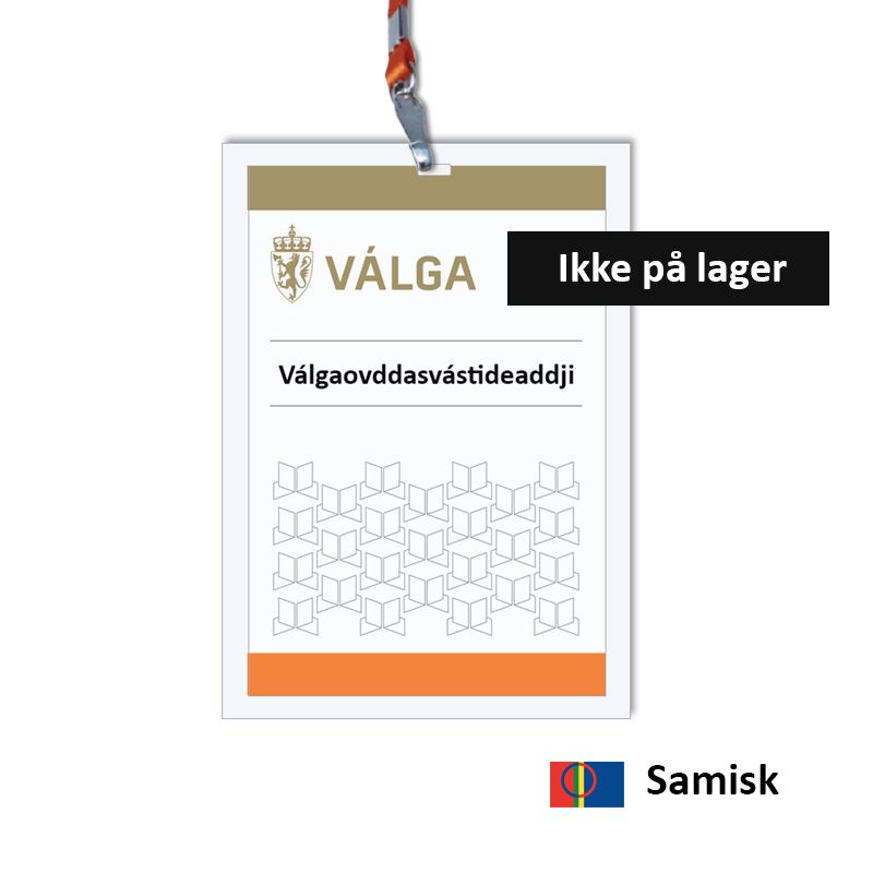 Hovedbilde Válgaovddasvástideaddji - funksjonærkort