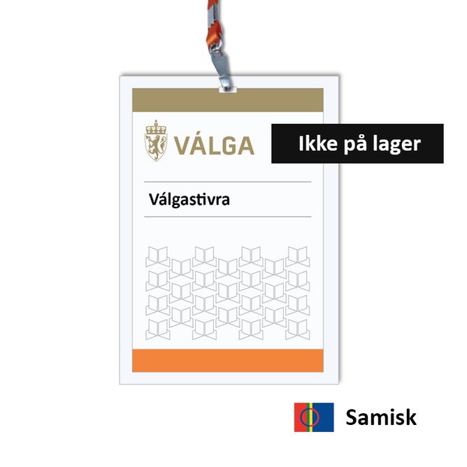 Hovedbilde Válgastivra - funksjonærkort